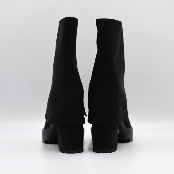 I.N.C Int Concepts Women Black Faux Suede Acelina Fold-Over Dress Booties Size 9 - Picture 5 of 6